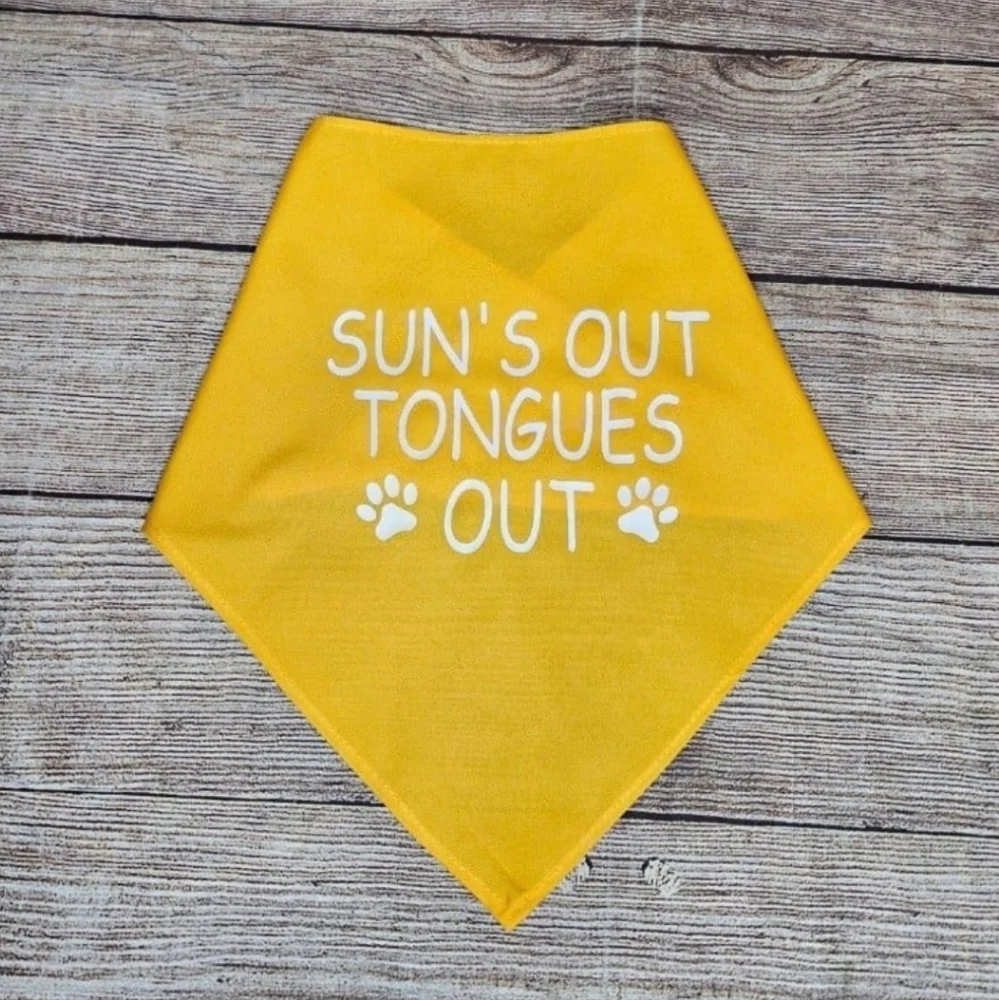 Suns out tongues out dog bandana